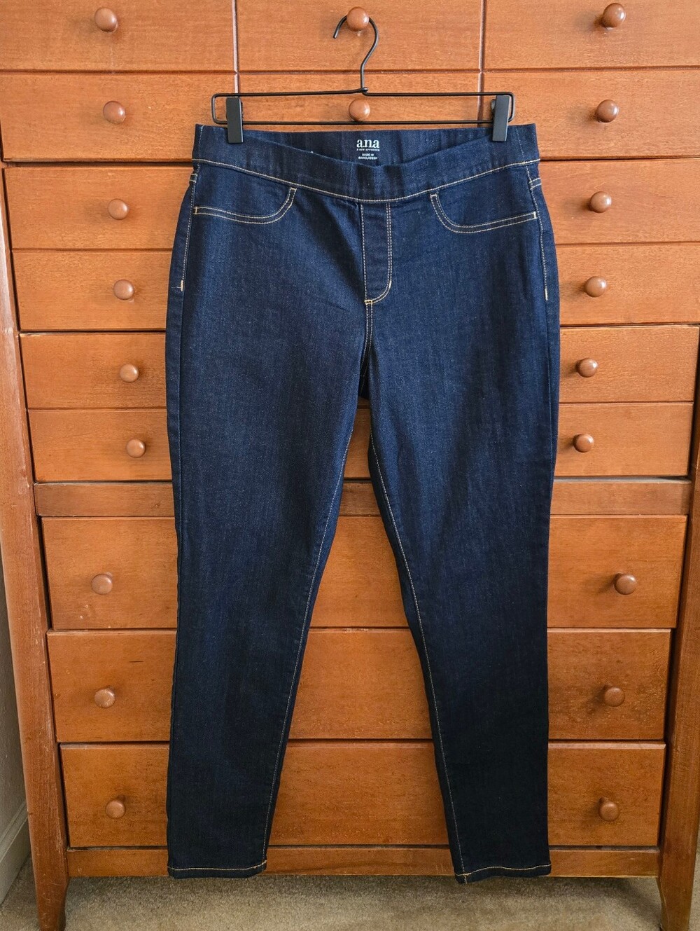 a.n.a Dark Blue Stretch Skinny Jeggings Sz 12 NWOT - Picture 1 of 3